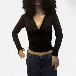 Zara Cowl Neck Long Sleeve Top